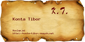 Konta Tibor névjegykártya
